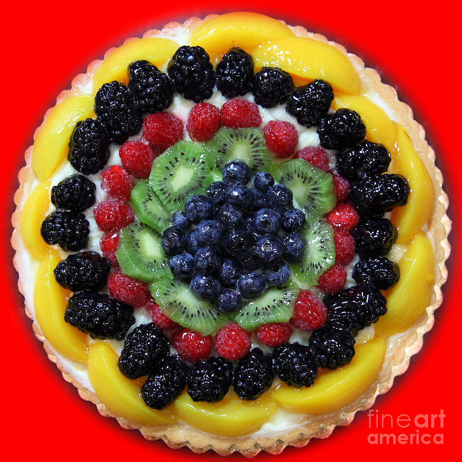 Sweet Treats - Fruit Cake - 5D20920 - square - red Photograph by Wingsdomain Art and Photography