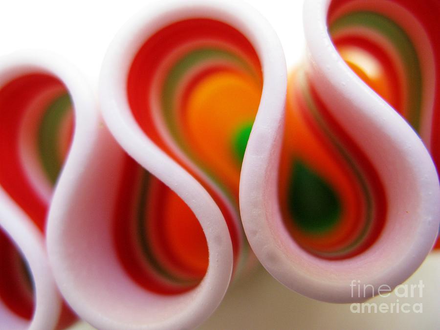 Abstract Photograph - Sweet Waves of Ribbon Candy by Ausra Huntington nee Paulauskaite