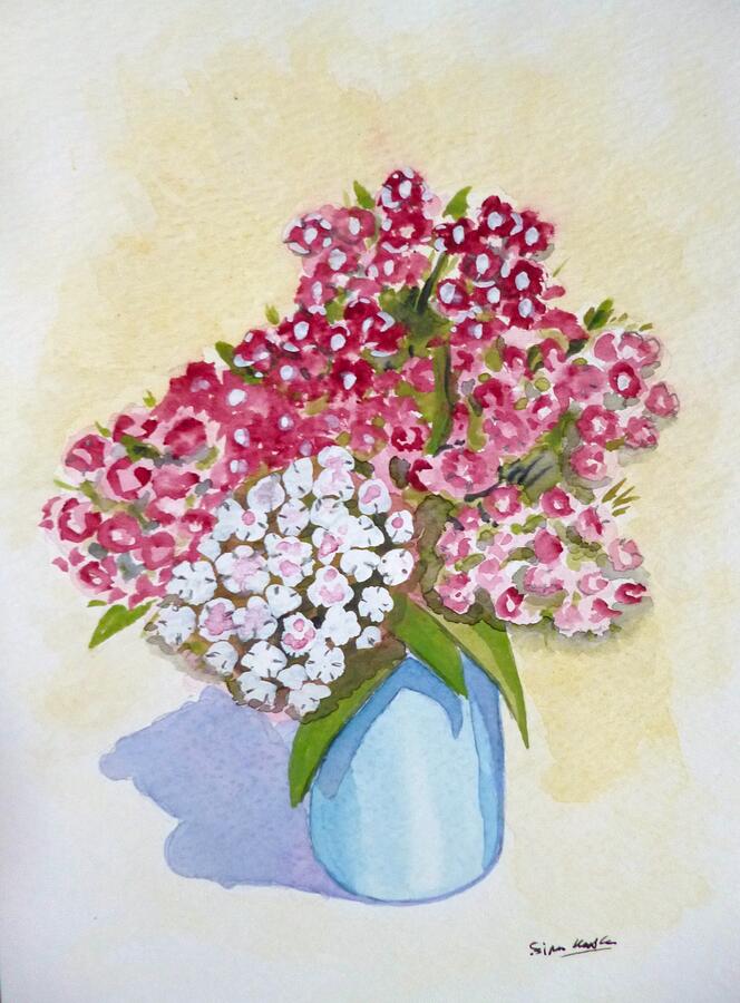 Sweet William 3 Painting by Simon Kershaw | Fine Art America