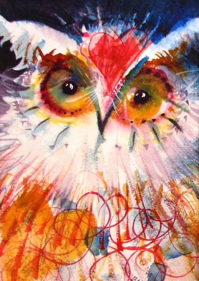 Sweetheart Hooter Painting by Laurel Bahe