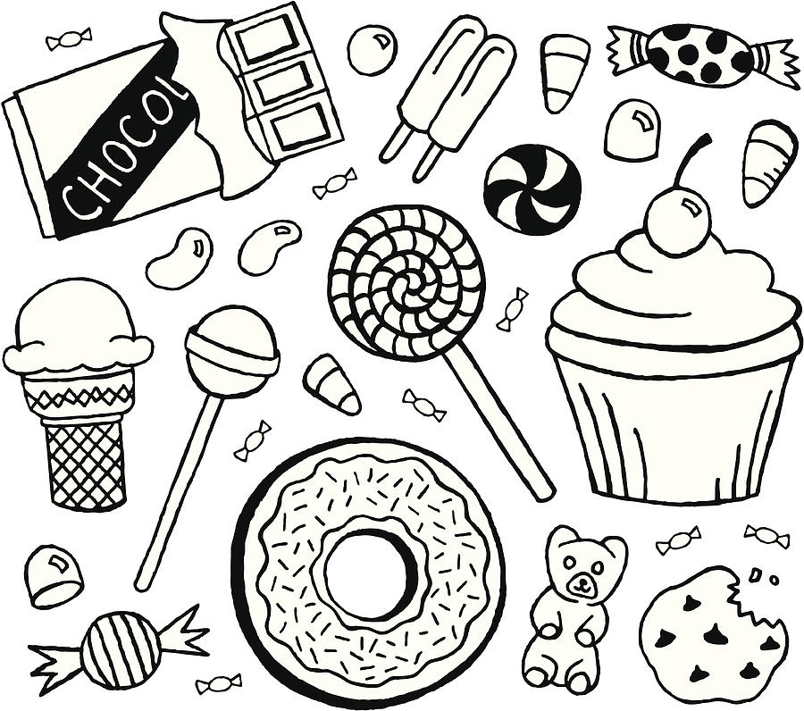 Sweets Doodles Drawing by Jamtoons