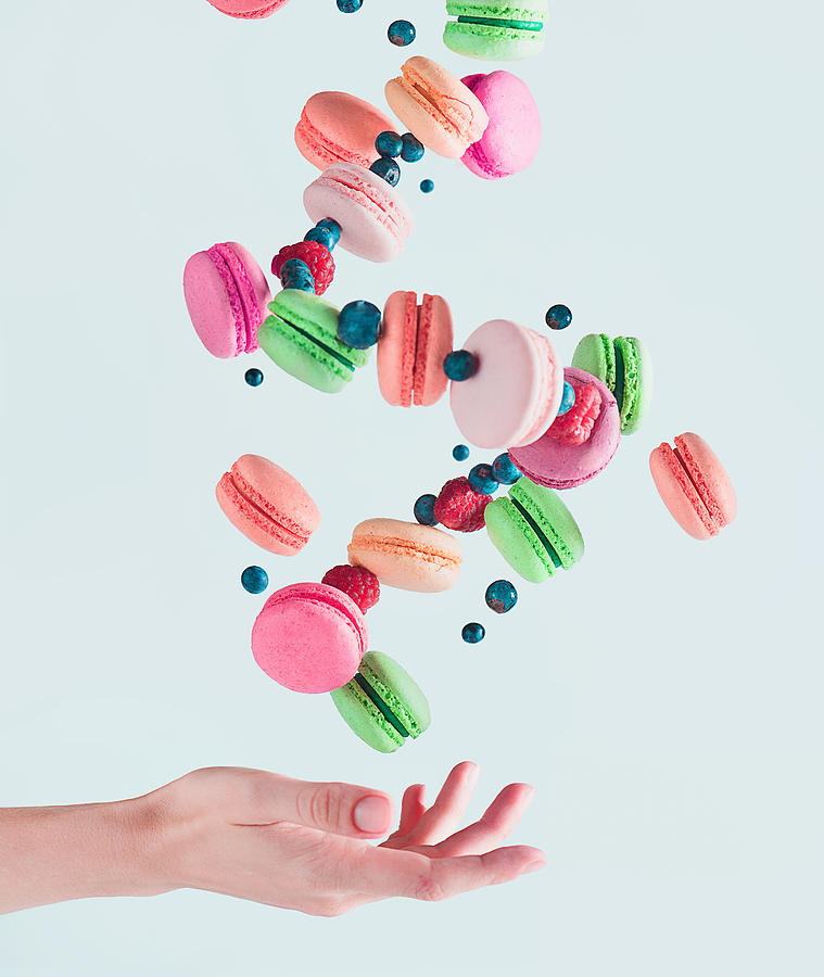 Sweets for a stage magician: flying macarons Photograph by Dina Belenko Photography