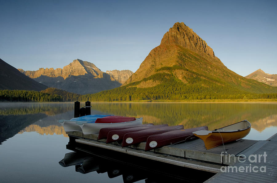 Swiftcurrent Lake, Montana Photograph by Mark Newman