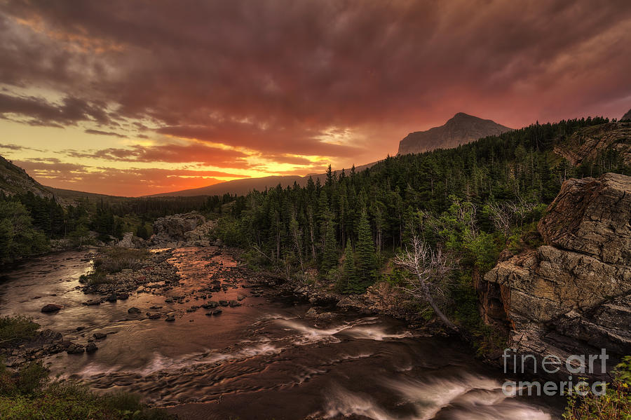 Swiftcurrent River Sunrise Photograph by Mark Kiver