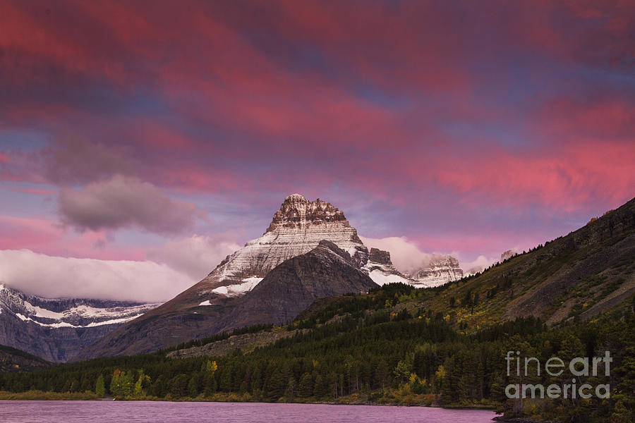 Glacier National Park Photograph - Swiftcurrent Sunrise by Mark Kiver