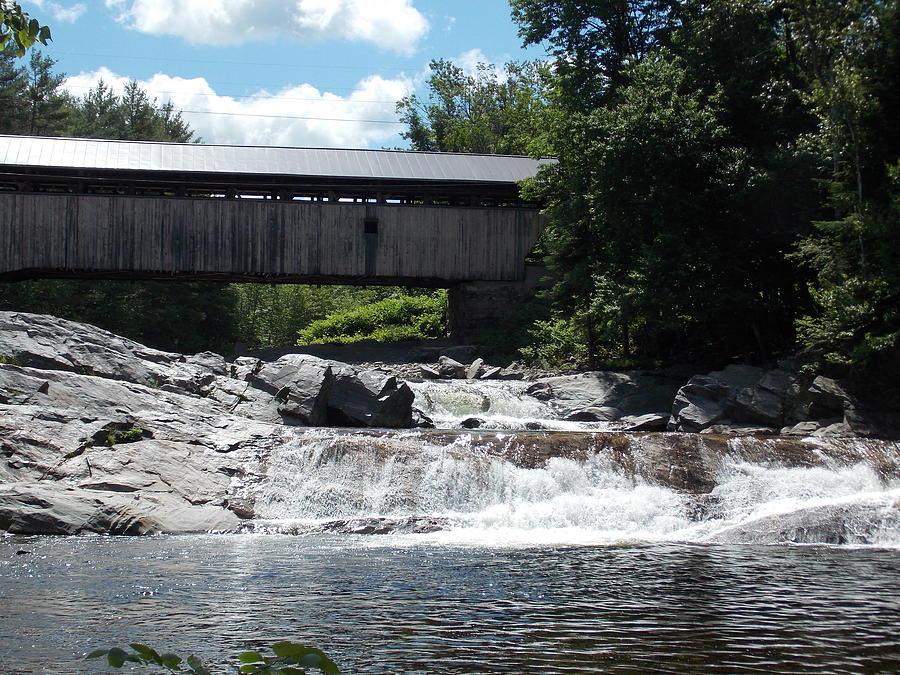 Swiftwater Falls below Bridge Photograph by Catherine Gagne