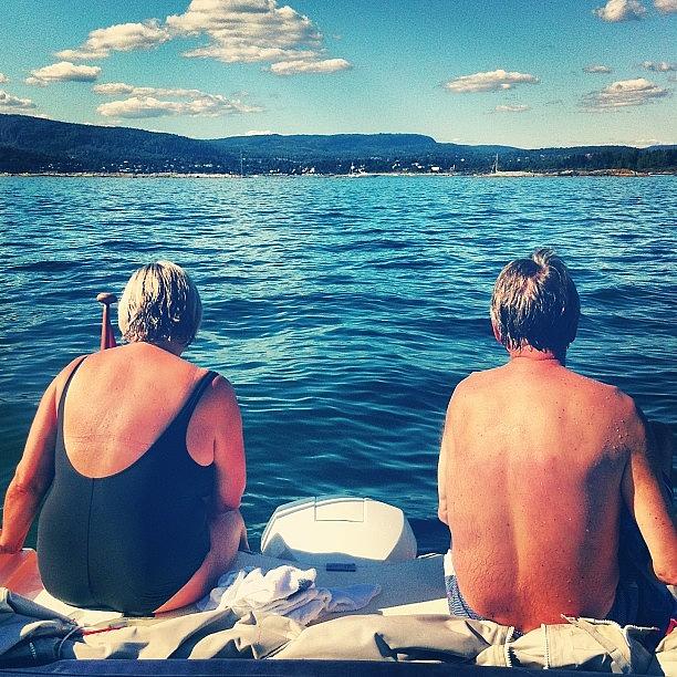 Summer Photograph - Swim Good #summer #fjord #oslo #boat by Christiane Ylven Vibe