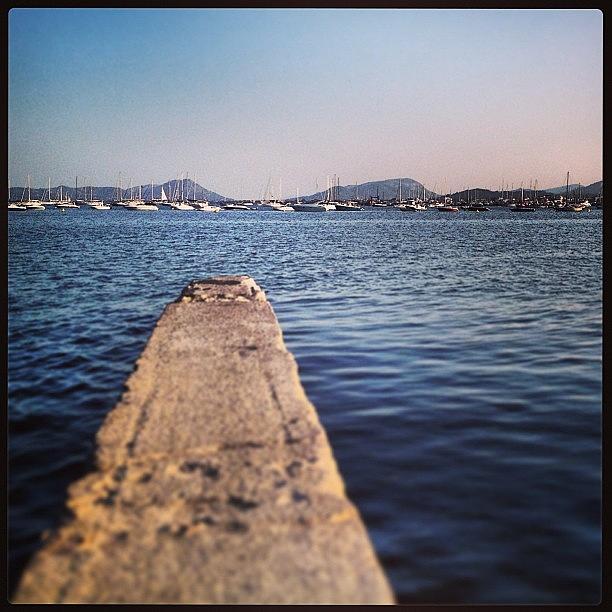 Beach Photograph - #swim Off The #dock. The Large Bays Of by Balearic Discovery