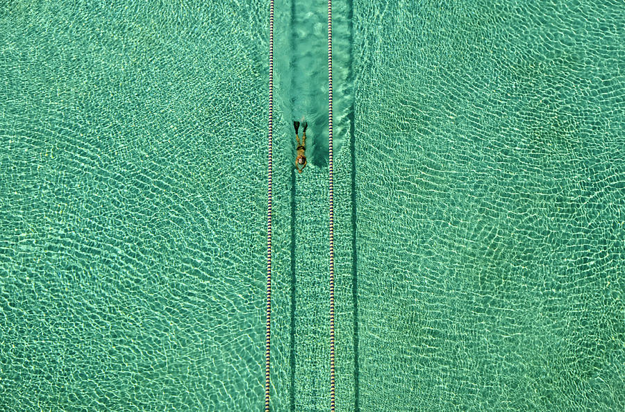 Lines Photograph - Swimmer by Hossein Nikzad Amoli
