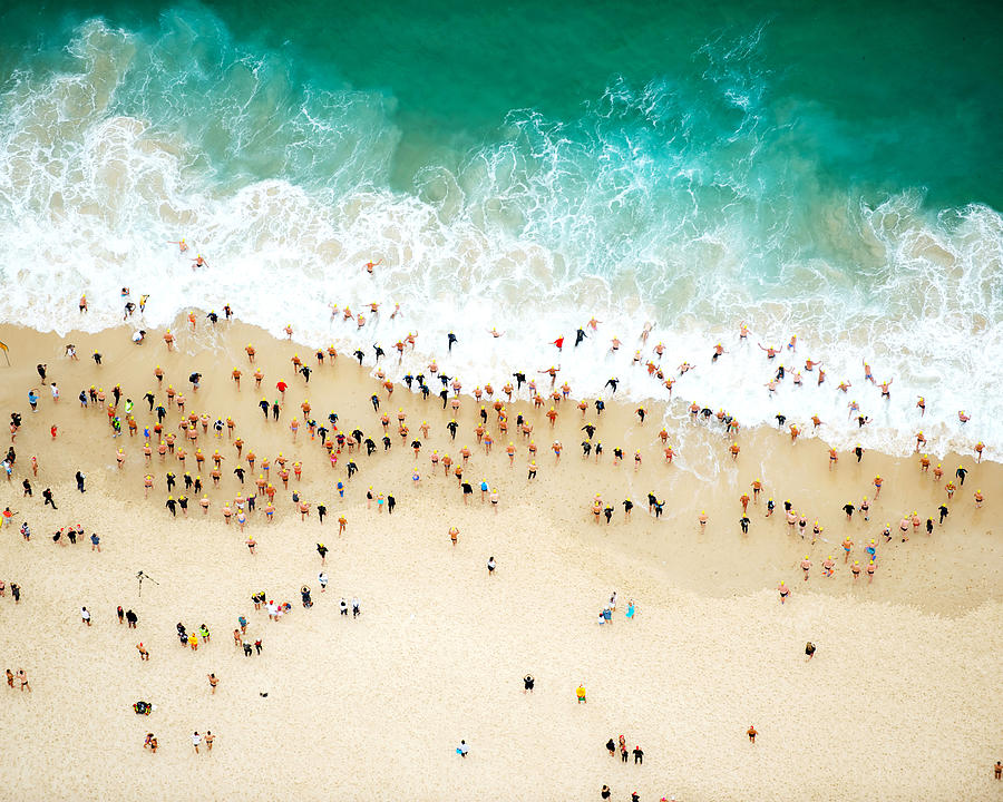 Swimmers Entering The Ocean Photograph by Tommy Clarke Swimmers Entering The Ocean Photograph by Tommy Clarke