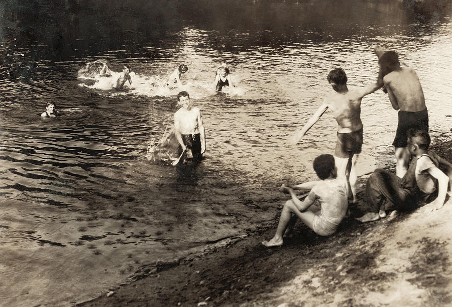 Swimming Hole, 1916 Photograph by Granger