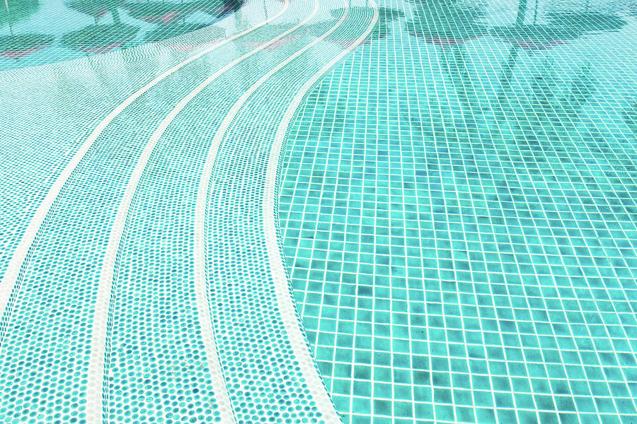 Swimming Pool And Clear Water Rippled Photograph by Liunian
