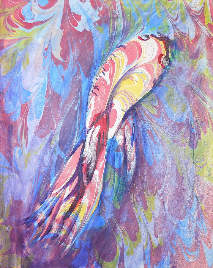 Fish Painting - Swimming Through Colors by Sheena Kohlmeyer