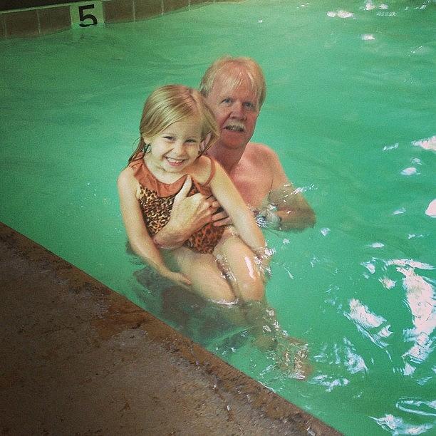 Swimming With The Greatest... Pop Bob! Photograph by Rebecca Kempkes
