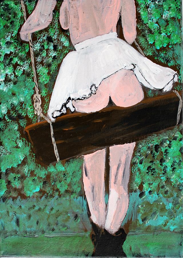 Nude Painting - Swing Boots by Mark Stiles