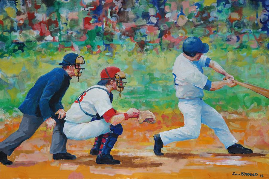 Baseball Painting - Swing by Daniel Strand