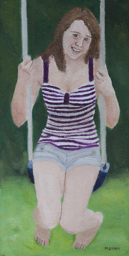Swing Girl Painting by Masami Iida