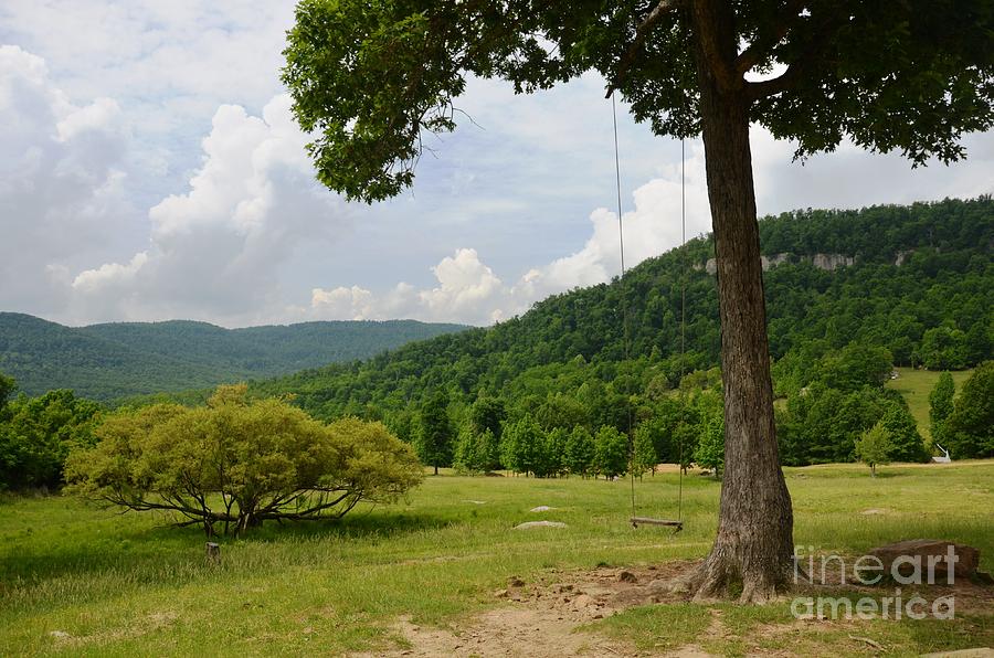Mountain Photograph - Swing with a View by Deanna Cagle