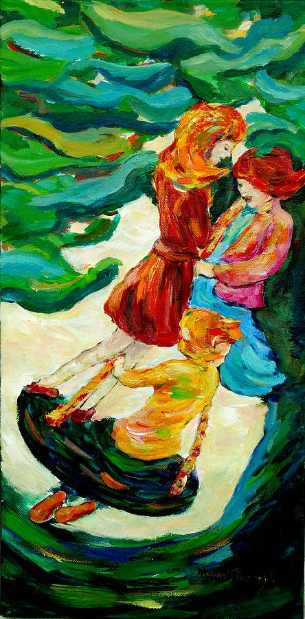 Swinging in the Park Painting by Naomi Gerrard