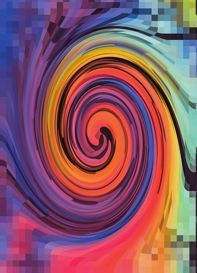 Abstract Painting - Swirl 43 by Jeelan Clark
