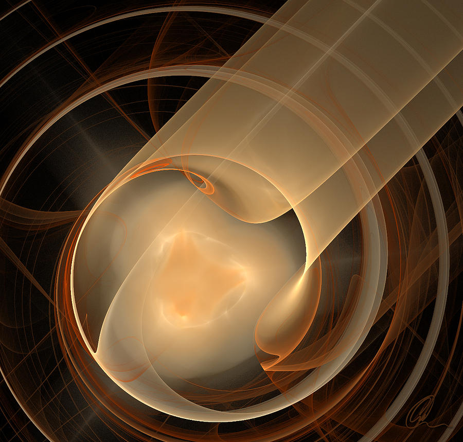 Swirl Abstract in Brown Digital Art by Chris Thomas
