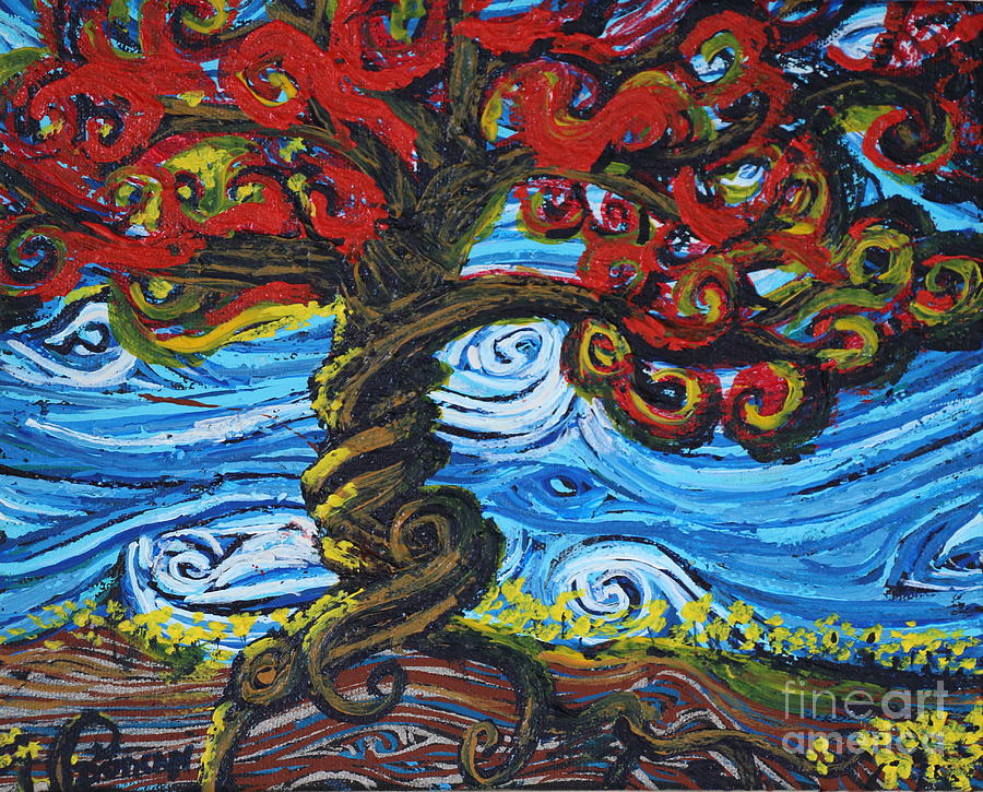 Swirling Along With The Wind Painting by Stefan Duncan