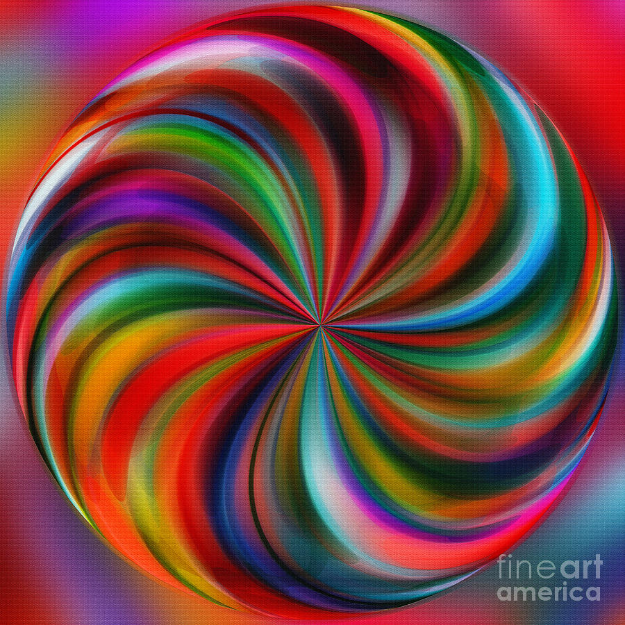 Primary Colors Digital Art - Swirling Color by Kaye Menner by Kaye Menner