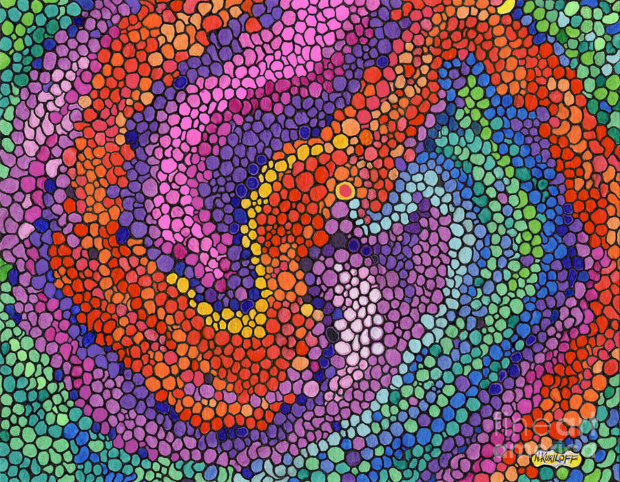 Swirling Dots Drawing - Swirling Dots Fine Art Print