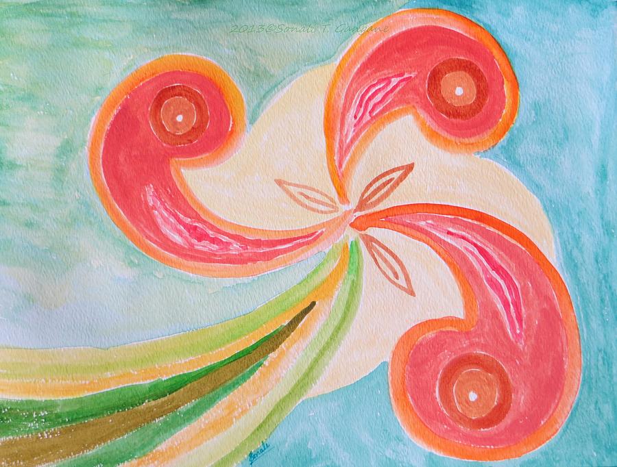 Swirling Flower Painting by Sonali Gangane