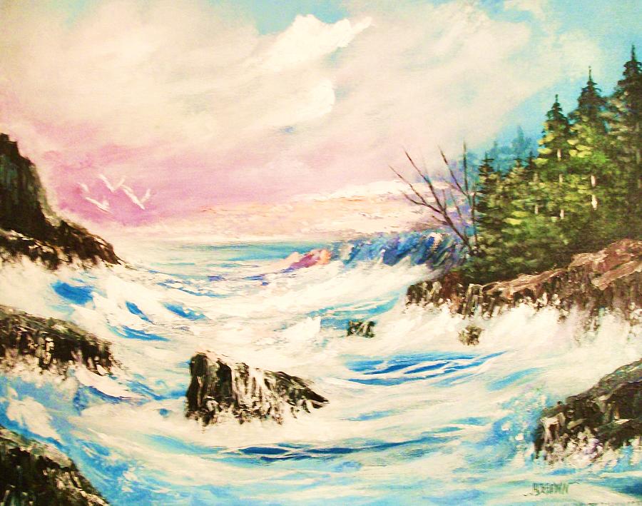 Swirling Inlet Painting by Al Brown