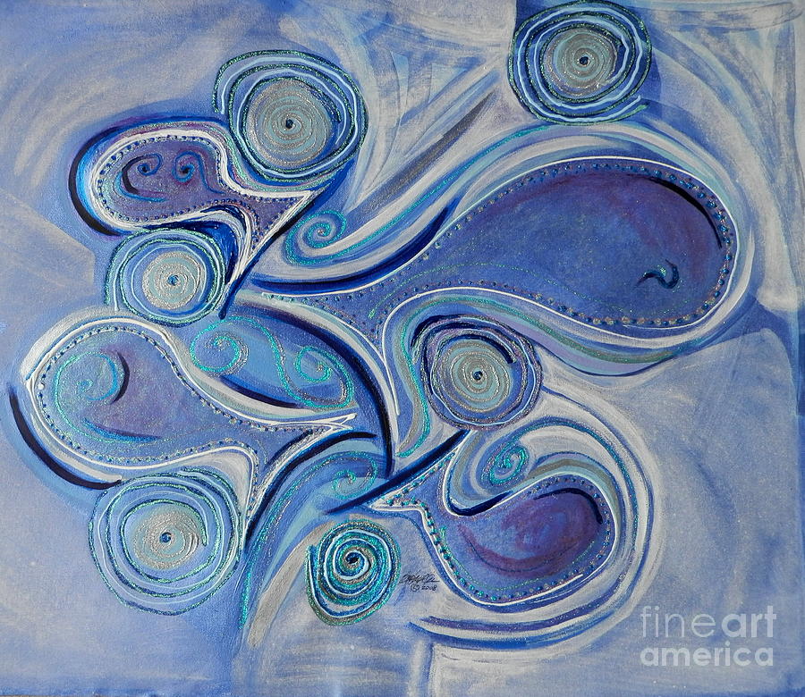 Swirling  Painting by Barbara Leigh Art