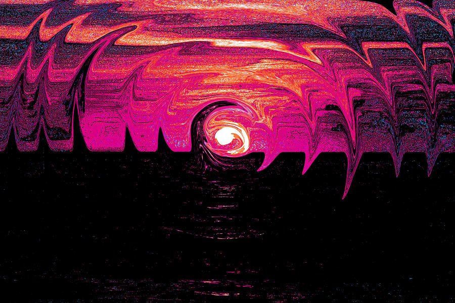 Swirling Sunset In Fuchsia Digital Art By Alexandra Pollett Fine Art America