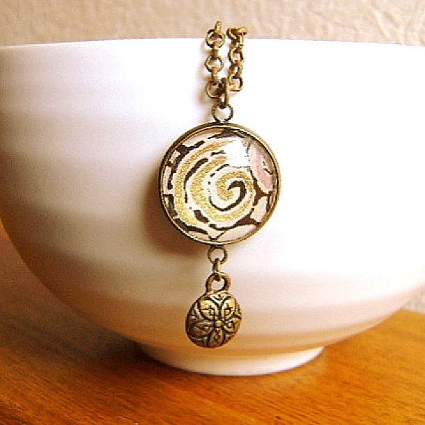 Unique Photograph - Swirls / Japanese Necklace Made By by Futoshi Takami
