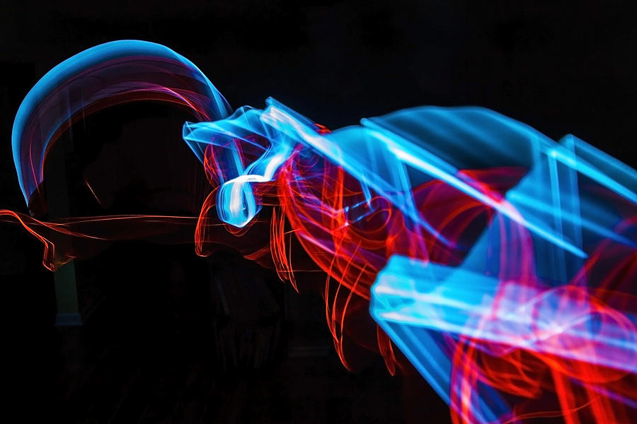 Swirly light painting Photograph by Sven Brogren