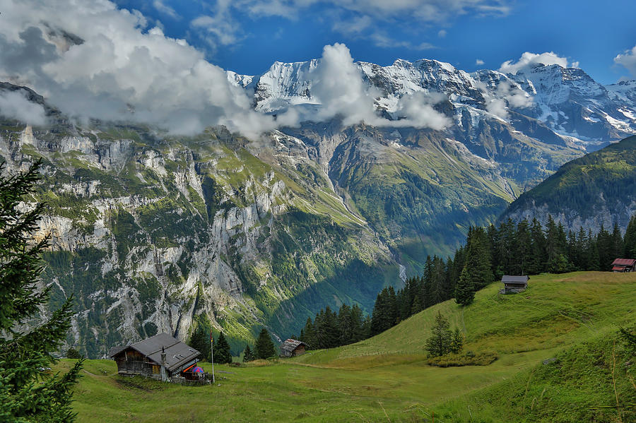 Swiss Alps Mountains Near Murren Photograph by Bob Pool
