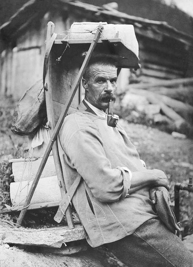 Swiss Farmer Backpack Photograph by Underwood Archives | Fine Art America