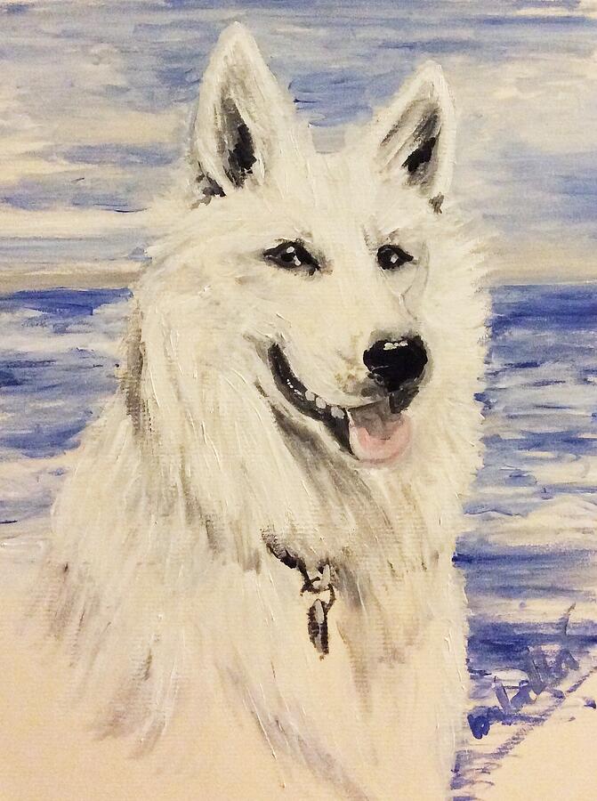 Dog Painting - Swiss Shepherd by Abbie Shores