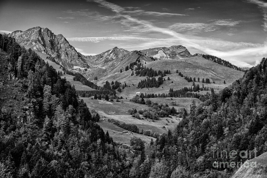 Swiss Valley BW Photograph by Timothy Hacker