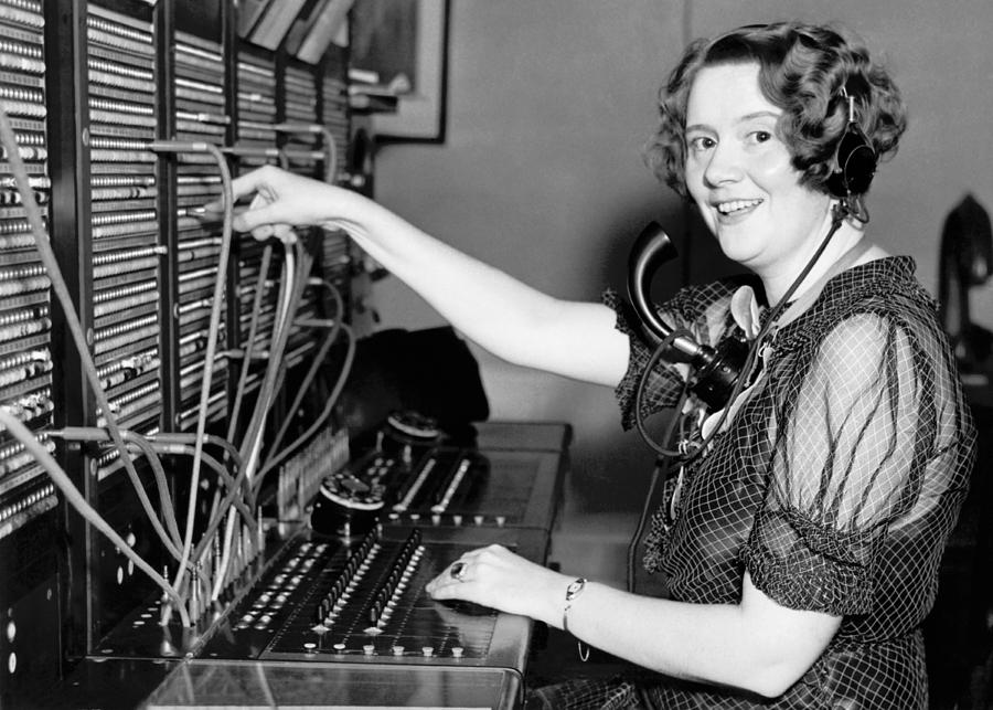 Switchboard Hello Girl Photograph by Underwood Archives - Fine Art America