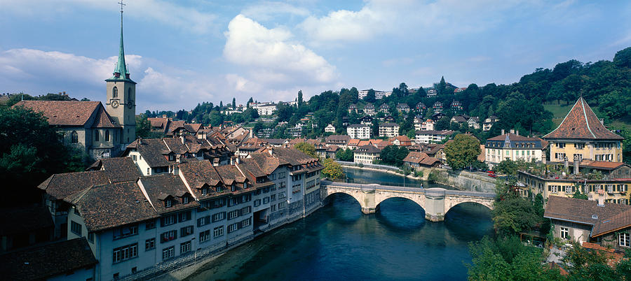 Architecture Photograph - Switzerland, Bern, Aare River by Panoramic Images