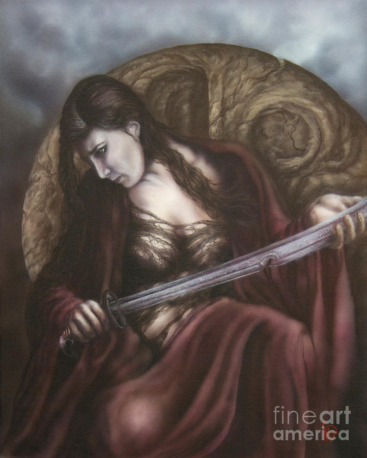 Fantasy Painting - Sword Maiden by Troy Wilfong