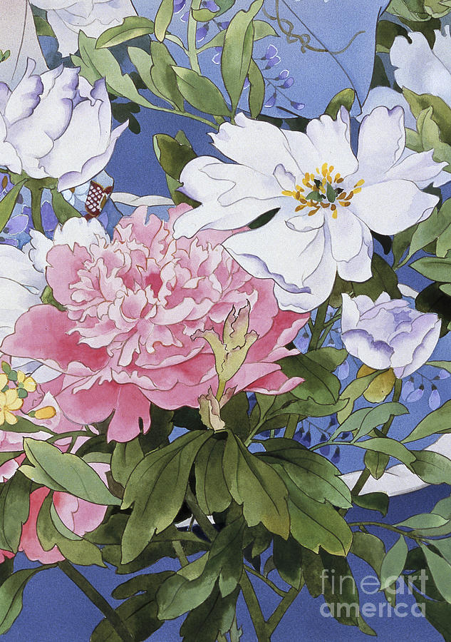 Flower Digital Art - Syakuyaku Crop IV by MGL Meiklejohn Graphics Licensing