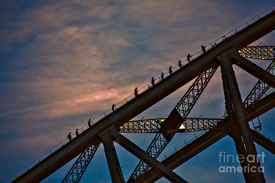 Sydney Photograph - Sydney bridgeclimbers by Sheila Smart Fine Art Photography