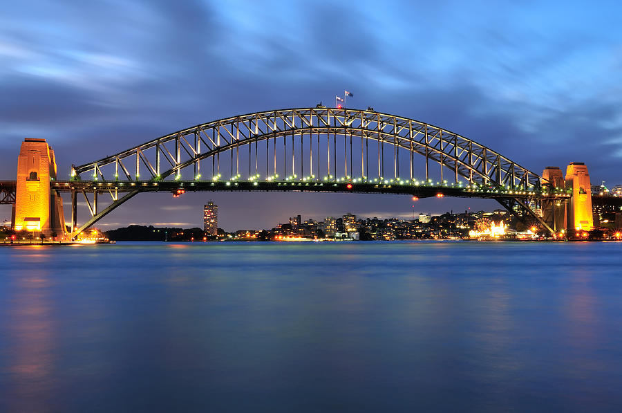 Sydney Harbour Bridge at Twilight Photograph by Photography  By Sai