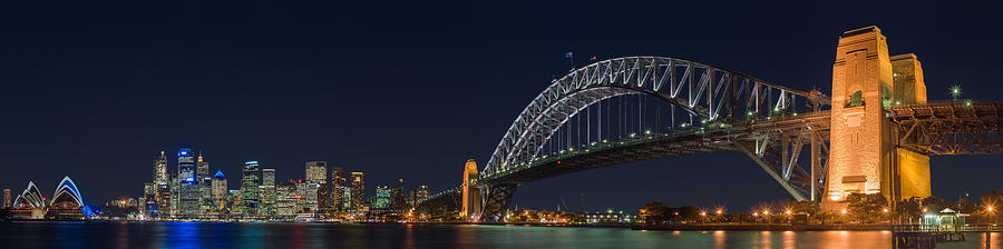 Sydney Skyline Photograph - Sydney Harbour Bridge by Georgia Clare