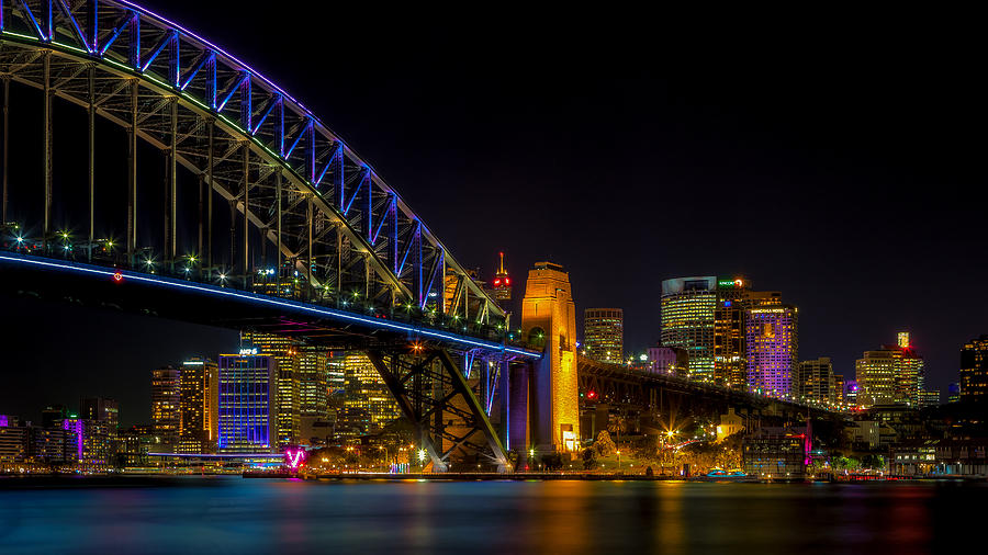 Sydney Photograph - Sydney Harbour Bridge Sydney Skyline by Paradigm Blue