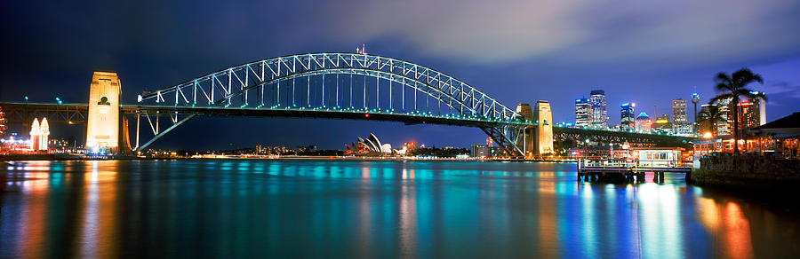 Sydney Harbour Bridge With The Sydney Photograph by Panoramic Images