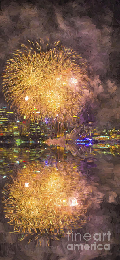 Sydney Harbour fireworks Photograph by Sheila Smart Fine Art Photography