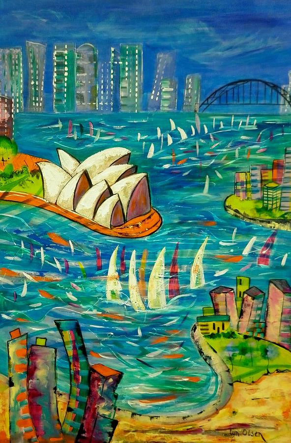 Sydney Harbour Painting by Lyn Olsen