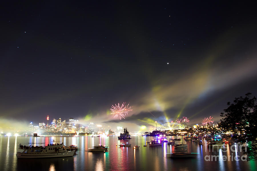 Sydney Navy Fleet Fireworks Photograph by Miroslava Jurcik